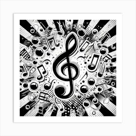 Music Background Art Print