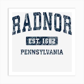 Radnor Pennsylvania Pa Vintage Athletic Sports Design Art Print