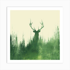 Deer In The Woods Art Print