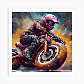 Motorcycle Rider 1 Art Print