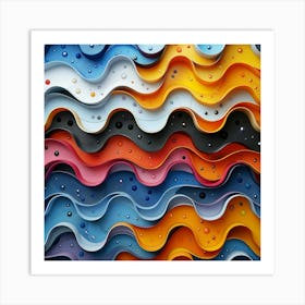 Colorful Paper Art 1 Art Print