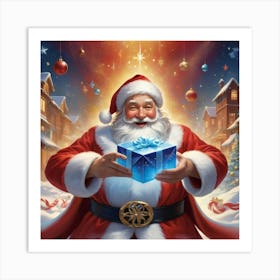 Albedobase Xl A Vibrant And Dynamic Portrayal Of Santa Claus B 1 (5) Art Print