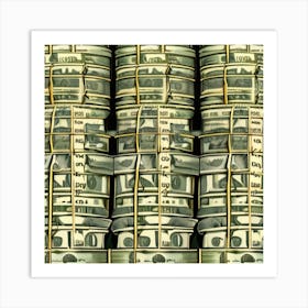 Stack Of Money Art Print