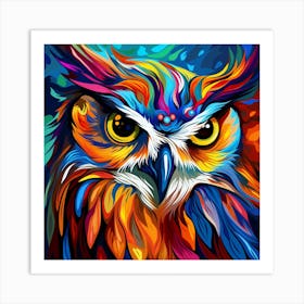 Colorful Owl 14 Art Print