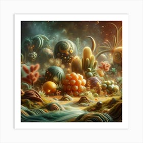 Psychedelic Land Art Print