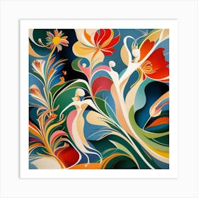 Dance Of The Flowers Art Print