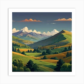 Landscape Painting 10 Art Print