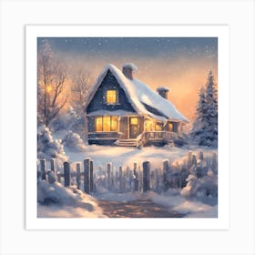 CHRISTMAS night 9 vector art Art Print