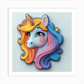 Unicorn Head 3 Art Print