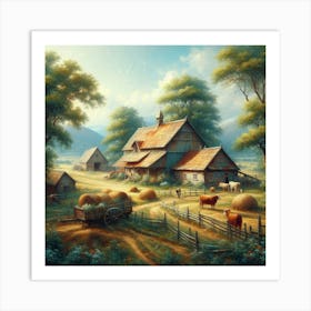 Farm Scene Art Print