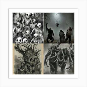 Gouls Of Horror Art Print