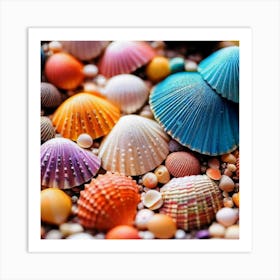 Colorful Sea Shells Art Print