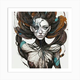 Abstract Girl (63) Art Print