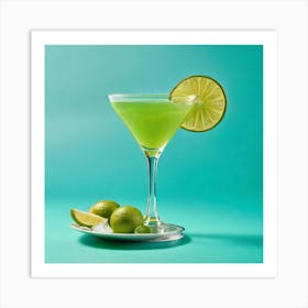 Lime Martini Art Print