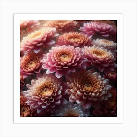 Chrysanthemums flowers 3 Art Print