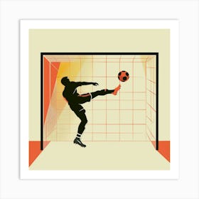 Soccer Player Kicking The Ball 3 Art Print