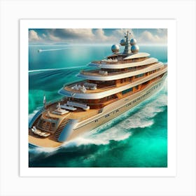 Yacht In The Ocean 8 Art Print