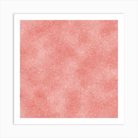 Coral Pink Glitter Art Print