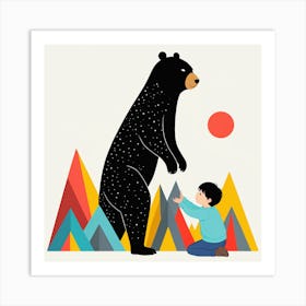 Bear And A Child Art Print