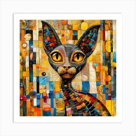 Kitty Hawk - Cat Eyes Mosaic Art Print