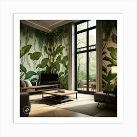 Tropical Living Room Art Print