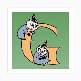 Moomin Collection Alphabet Letter G Art Print