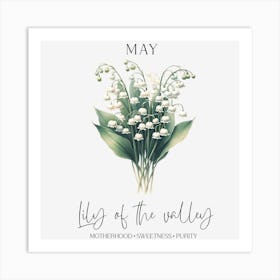 Lily Of The Valley - May Birthday Art Print