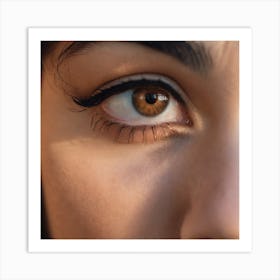 Close Up Of A Woman'S Eye Art Print