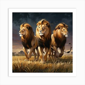 Lions Art Print