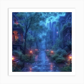 Wet Street Art Print