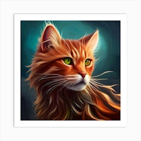 Portrait Of A Cat 7 Art Print