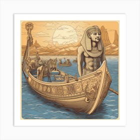 Egyptian Boat Art Print