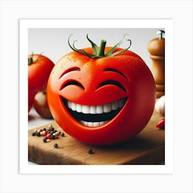 Smiley Tomato Art Print