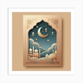 Islamic Ramadan Greeting Card 3 Art Print
