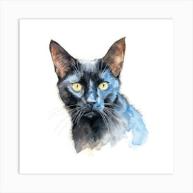 Bombay Sable Cat Portrait 2 Art Print