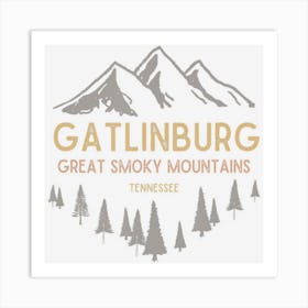 Gatlinburg Tennessee Great Smoky Mountains Souvenir Art Print