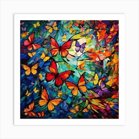 Butterflies In The Sky 1 Art Print