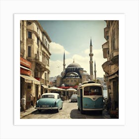 Old Town, Istanbul, Turkey paintings Art Print