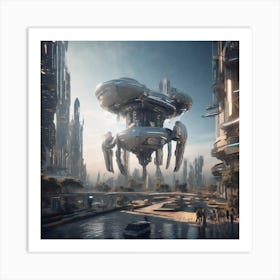 Futuristic City 331 Art Print