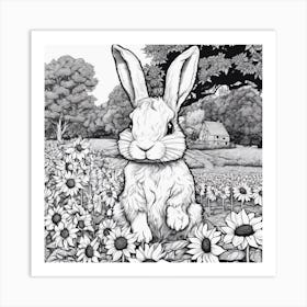 Bunny In The Field Art Print