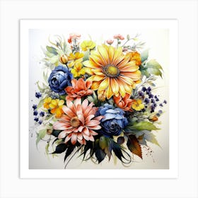 Botanical Explosion Modern Art In Every Petal Art Print