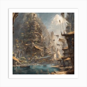 Fantasy City 1 Art Print