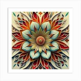 3d Flower 1 Art Print