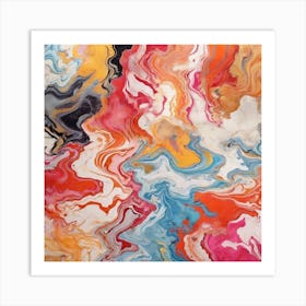 Colorful Marble 2 Art Print