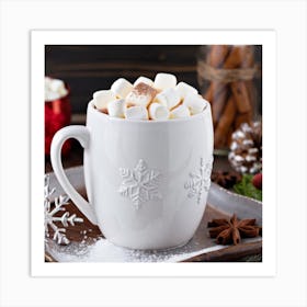 Hot Chocolate With Marshmallows Art Print