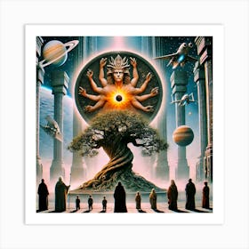 Tree Of Life Furturism Art Print