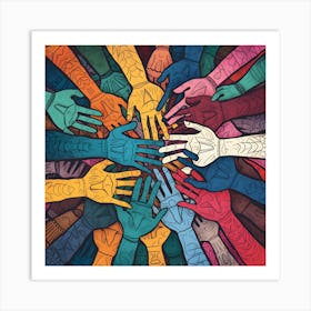 Hands Of Solidarity Art Print