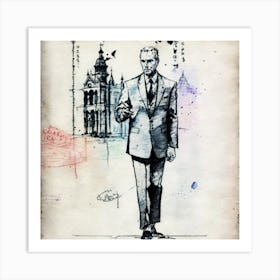 Man In Suit Art Print