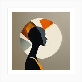 Silhouette Of A Woman 7 Art Print