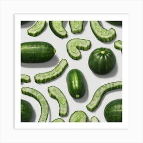 Sliced Cucumbers 5 Art Print